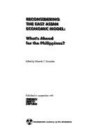 Cover for Reconsidering the East Asian economic model
