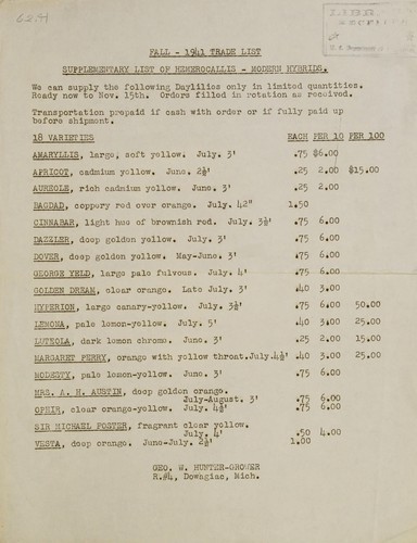 Cover for Fall 1941 trade list
