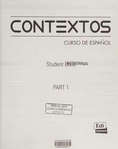 Cover for Contextos A1/A2