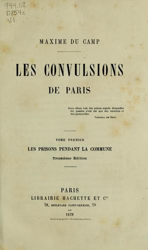 Cover for Les convulsions de Paris