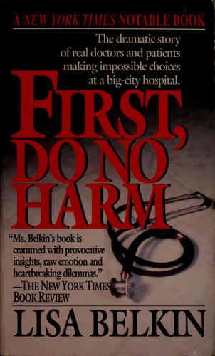 Cover for First, do no harm