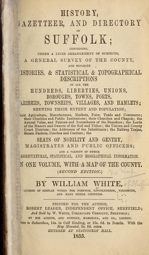 Cover for History, gazetteer, and directory of Suffolk