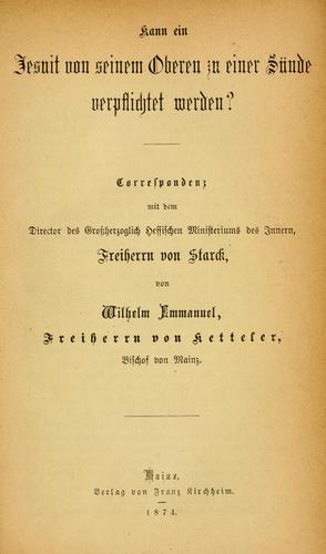 Cover for Kann ein Jesuit von seinem Oberen in einer Sünde verpflichtet werden?