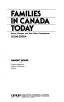 Cover for Families in Canada today