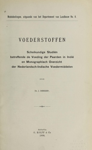 Cover for Voederstoffen