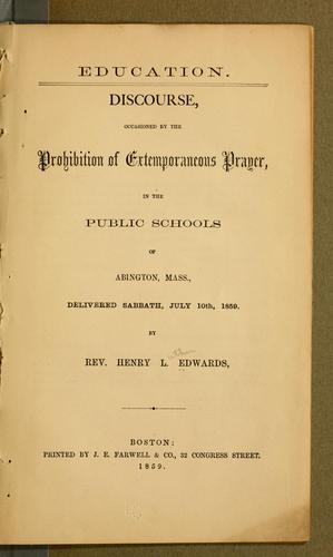 Cover for Education