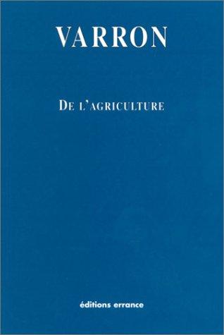 Cover for De l'agriculture