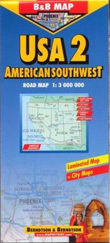 Cover for B&B USA 2 America Southwest Laminated Map