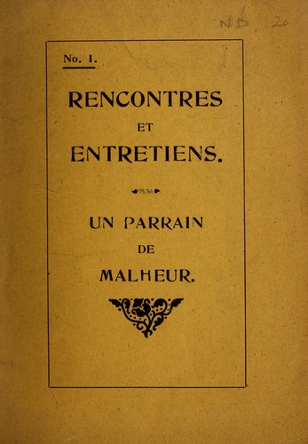 Cover for Un parrain de malheur