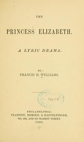 Cover for The Princess Elizabeth.
