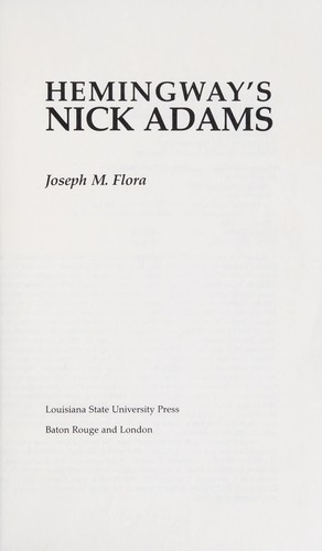Cover for Hemingway's Nick Adams