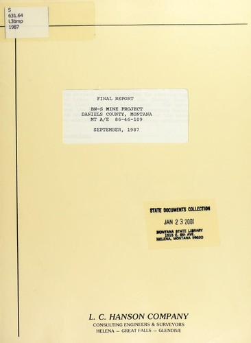 Cover for Final report