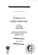 Cover for Violence as a public health issue