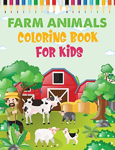 Cover for Farm Animals Coloring Book for kids