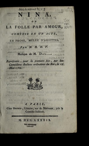 Cover for Nina, ou, La folle par amour