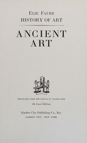 Cover for Ancient art (History of art)