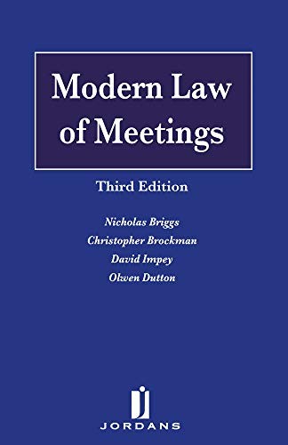 Cover for Modern Law of Meetings