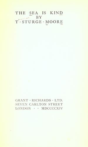 Cover for The sea is kind