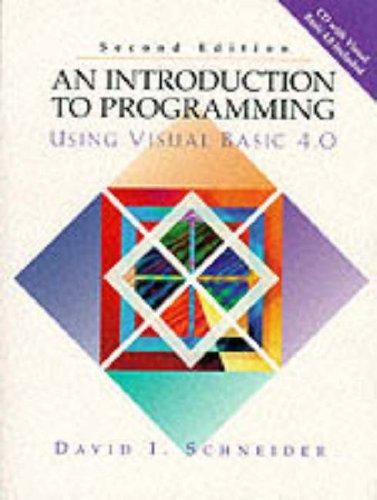 Cover for An introduction to programming using Visual Basic 4.0