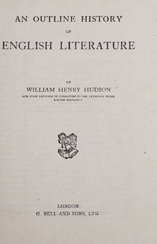 Cover for An Outline History of English Literature