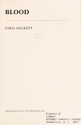 Cover for Blood.