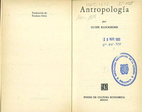 Cover for Antropología