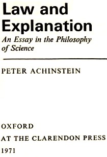 Cover for Law and explanation