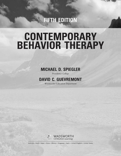 Cover for Contemporary behavior therapy