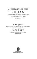 Cover for A history of the Sudan, from the coming of Islam to the present day
