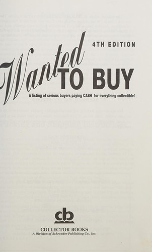 Cover for Wanted to buy