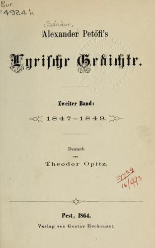 Cover for Lyrische Gedichte