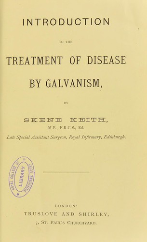 Cover for Introduction to the treatment of disease by galvanism