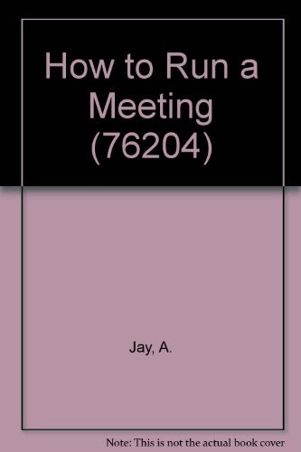 Cover for How to Run a Meeting