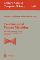 Cover for Combinatorial Pattern Matching: 5th Annual Symposium, Cpm 94 Asilomar, Ca, Usa, June 5-8, 1994 