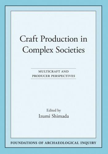Cover for Craft Production in Complex Societies