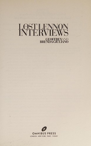 Cover for The lost Lennon interviews