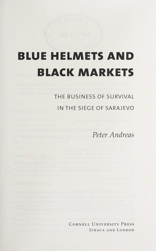 Cover for Blue helmets and black markets