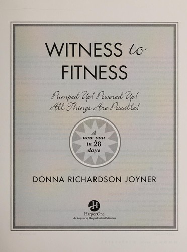 Cover for Witness to fitness