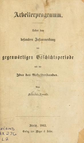 Cover for Arbeiterprogramm