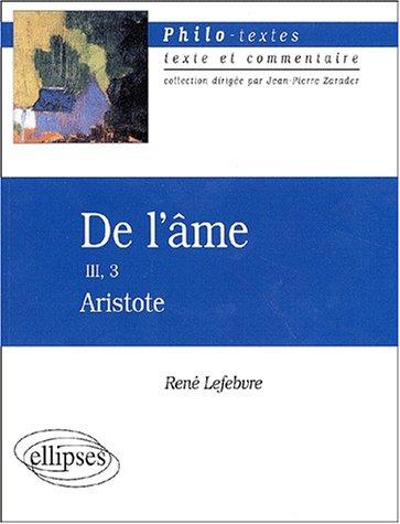 Cover for Aristote de l'ame III 3