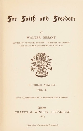 Cover for For faith and freedom