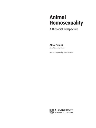 Cover for Animal homosexuality