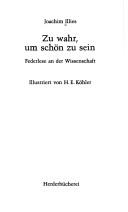 Cover for Zu wahr, um schön zu sein