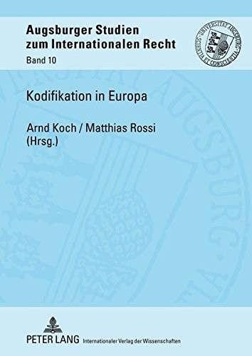Cover for Kodifikation in Europa