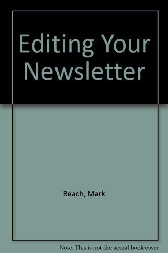 Cover for Editing your newsletter