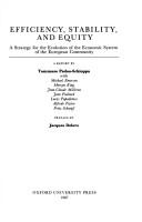 Cover for Efficiency, stability, and equity