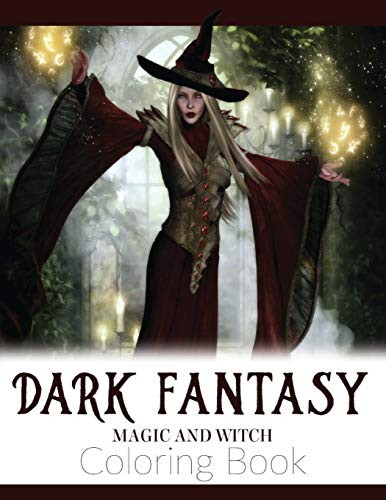 Cover for Dark Fantasy Magic and Witch Coloring Book