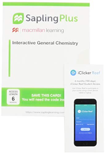 Cover for SaplingPlus for Interactive General Chemistry Atoms First  & iClicker Reef Polling