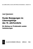 Cover for Rurale Bewegungen im Libanongebirge des 19. Jahrhunderts