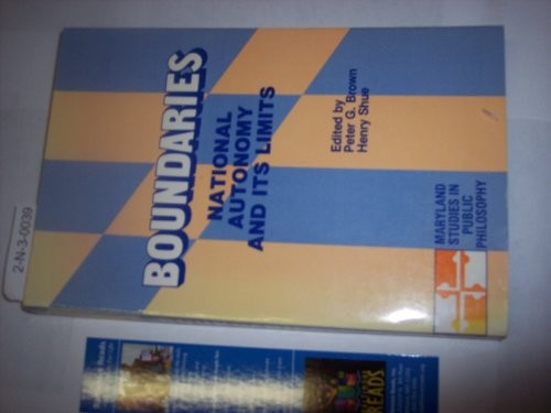 Cover for Boundaries, national autonomy and its limits